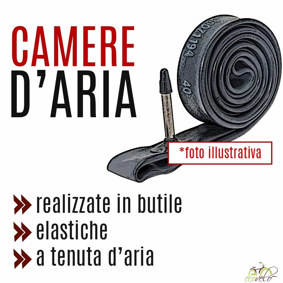 ECOVELO' 2 CAMERE D'ARIA 24 x 1 1/4 1 3/8 CON VALVOLA REGINA ITALIA PER CITY BIKE BICI BICICLETTA 24 X 1 3/8 DONNA BAMBINO OLANDA GRAZIELLA