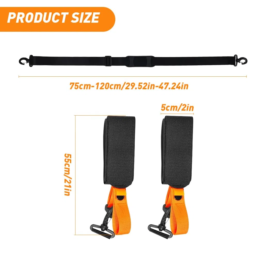 mizikuu Tracolla per Sci Portatile, Regolabile Cinghia da Sci e Portabastone Porta sci e Bastoncini da Spalla Nylon Ski Straps Accessori per Sci Snowboard Attività All'Aperto Invernali