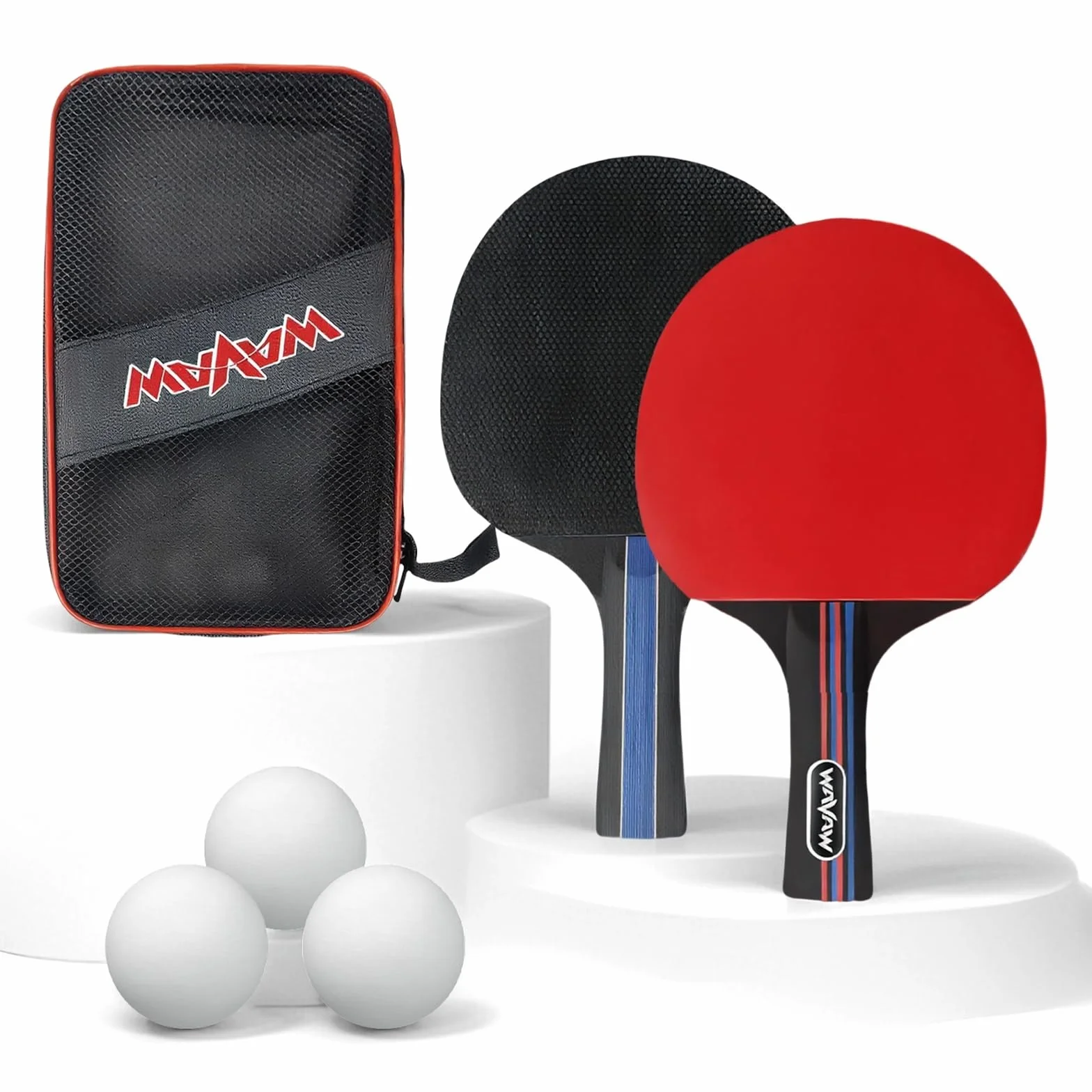 Set di fruste da ping pong con palle, allenamento e tempo libero, fruste da ping pong e accessori interni