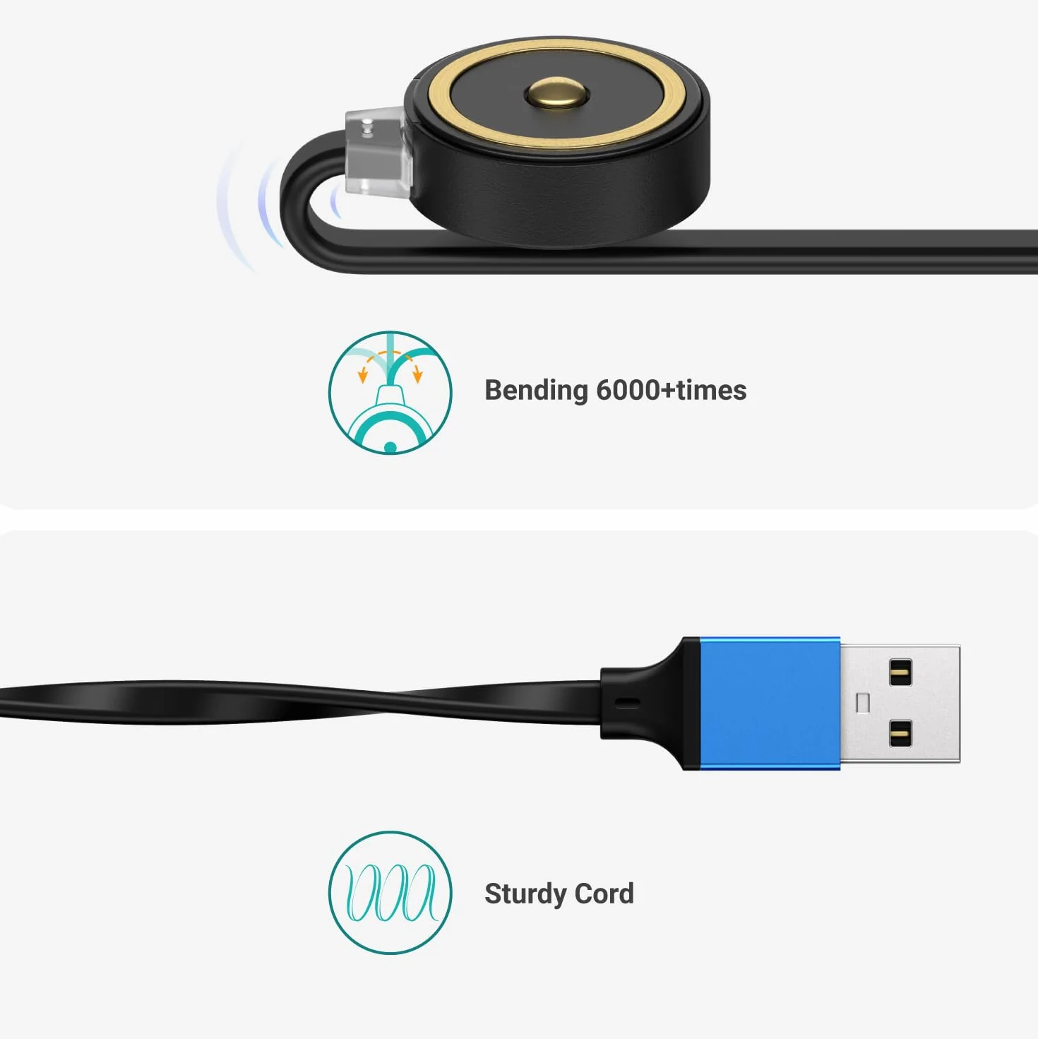TUSITA MCC3 1A/1.5A/2A Caricatore Magnetic Compatibile con Olight Torcia Odin | Odin Mini | PL-Pro | Baton3 | Warrior Mini2 | Perun 2 | Seeker 3 pro | Warrior X3 3S | Baldr Pro R - 50CM