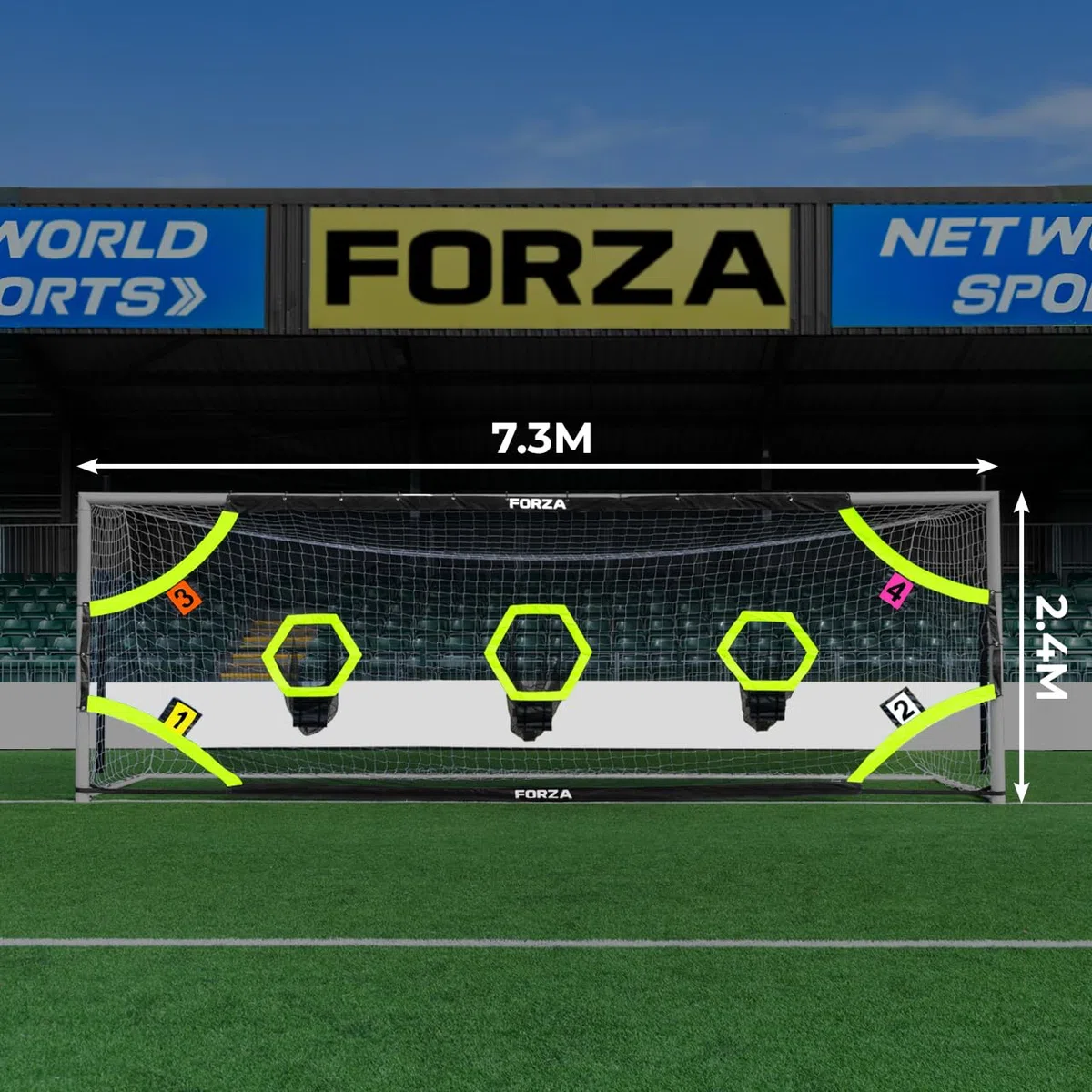 FORZA Telo Di Precisione Pro+ [6 Taglie] │Vari Bersagli│Allenamenti Calcio
