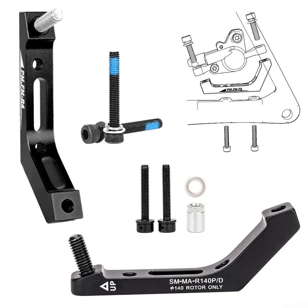 F140/F160/R140MM Flat Mount To Post Mount Bike Adattatore pinza freno a disco in lega di alluminio adattatore per freno a disco da 140 mm 160 mm (anteriore 160 mm)