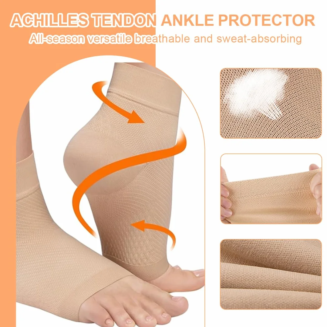 IKOPFLN 1 paio di calzini imbottiti per pattinaggio su ghiaccio con cuscinetto in gel protezione per le caviglie protezione per le caviglie per hockey skate elastiche per stivali sport, corsa