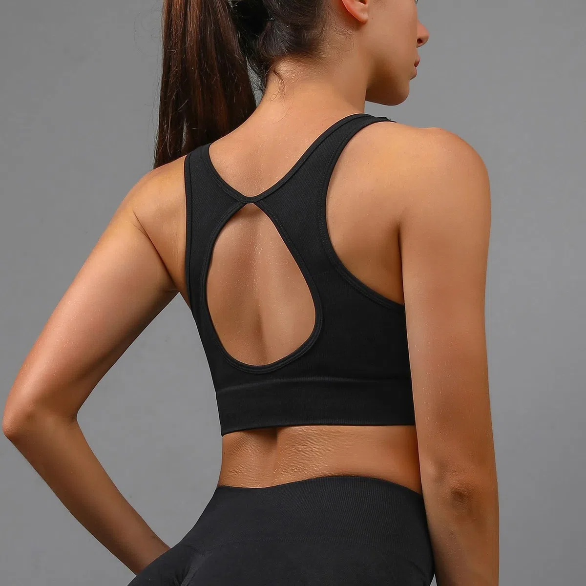 Reggiseno Sportivo Donna Sostegno forte Reggiseno Cotone Senza Ferretto Contenitivo Elastici Fitness Medi Imbottito Push Up Top Palestra Vestiti A Fascia Supporto Medio Intimo Modellante Trasparente