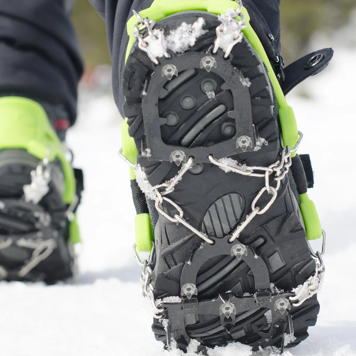 Abaodam Tacchetti da Ghiaccio Facile Installazione 50 Pezzi per Scarpe in Acciaio Antiscivolo per Attività All'aperto su Neve e Ghiaccio