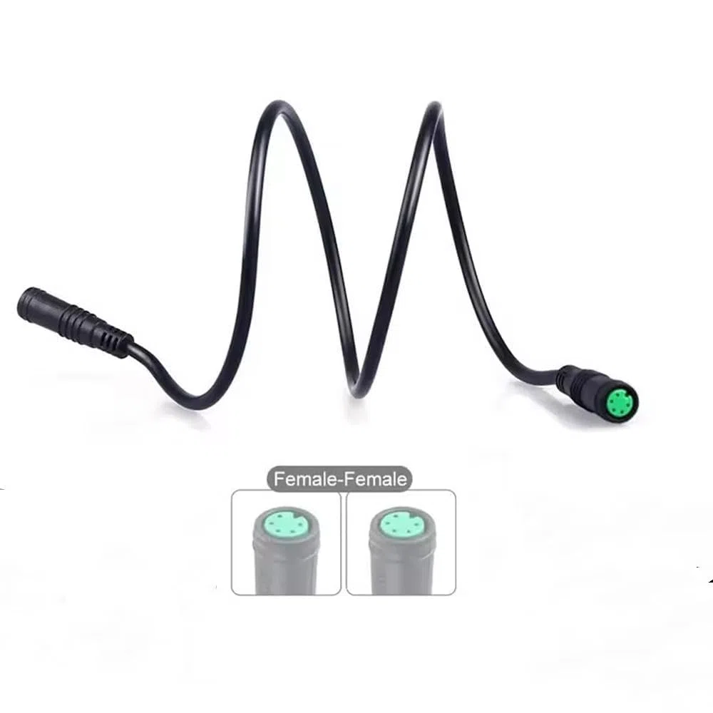 Cavo per bici elettrica a 5 pin per display Bafang, cavo di prolunga per bici elettrica, da femmina a femmina, cavo connettore impermeabile