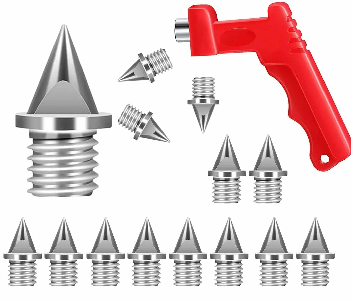 LATRAT 14 picchetti da 6 mm con 1 chiave, picchetti stabili per salto, corsa, escursionismo, plastica, passerella