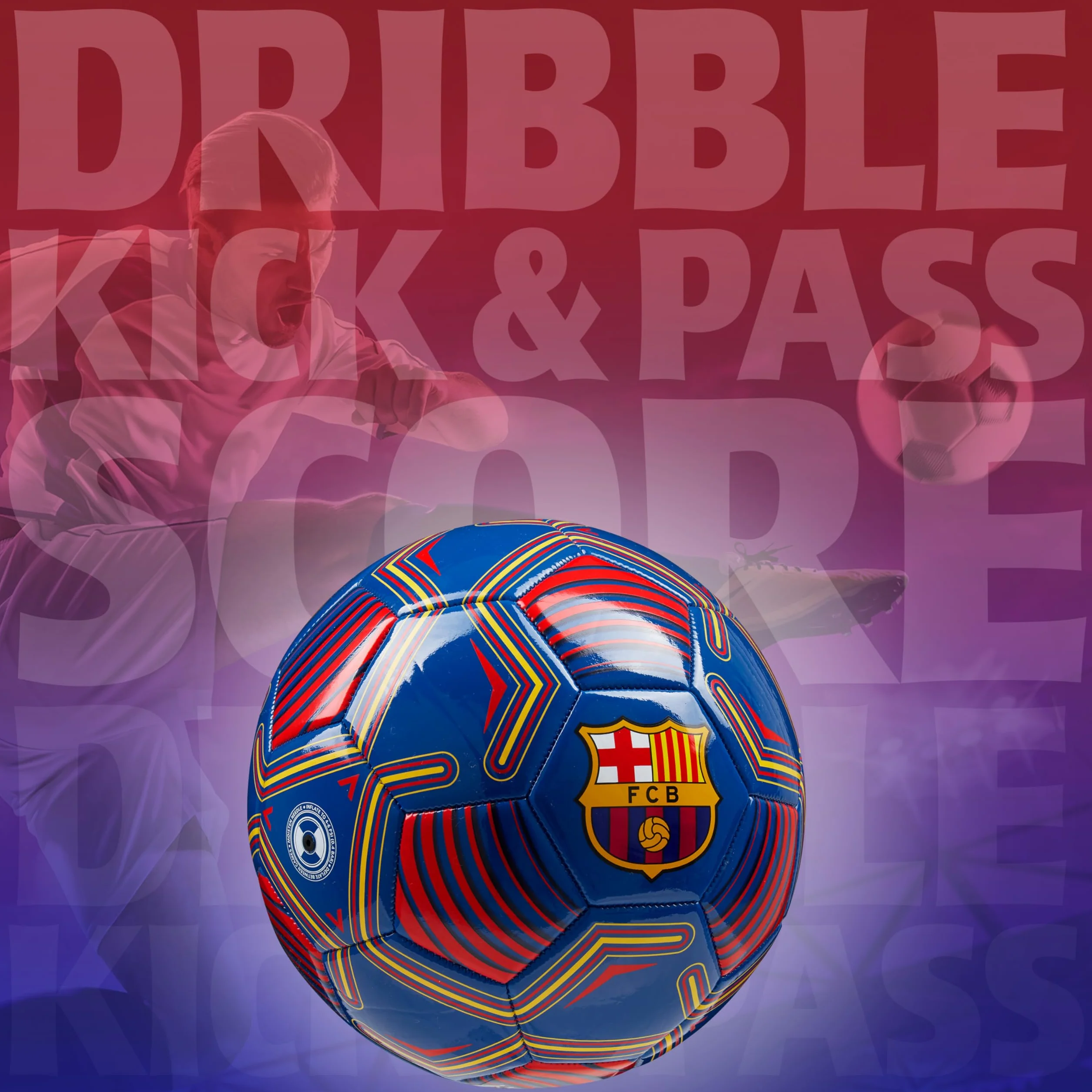 Barcellona FC Pallone Da Calcio - Palloni Calcio Misura 5 4 3 per Adulti e Bambini - Barcellona Calcio Prodotti Ufficiali Gadget Ufficiale (Blue Logo, Size 3)