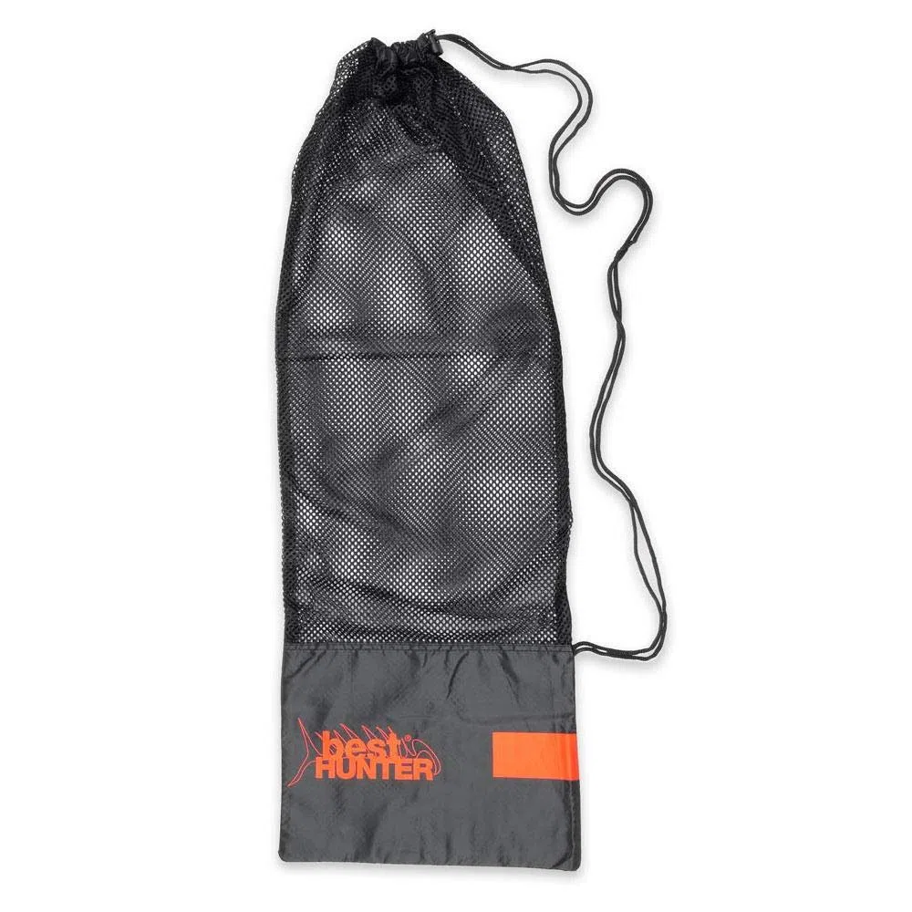 Best Divers Sacca a Rete Extra Long 100x35 cm, Borsa Porta Pinne Apnea e Pesca Subacquea, Custodia Leggera con Tracolla e Fondo Rinforzato