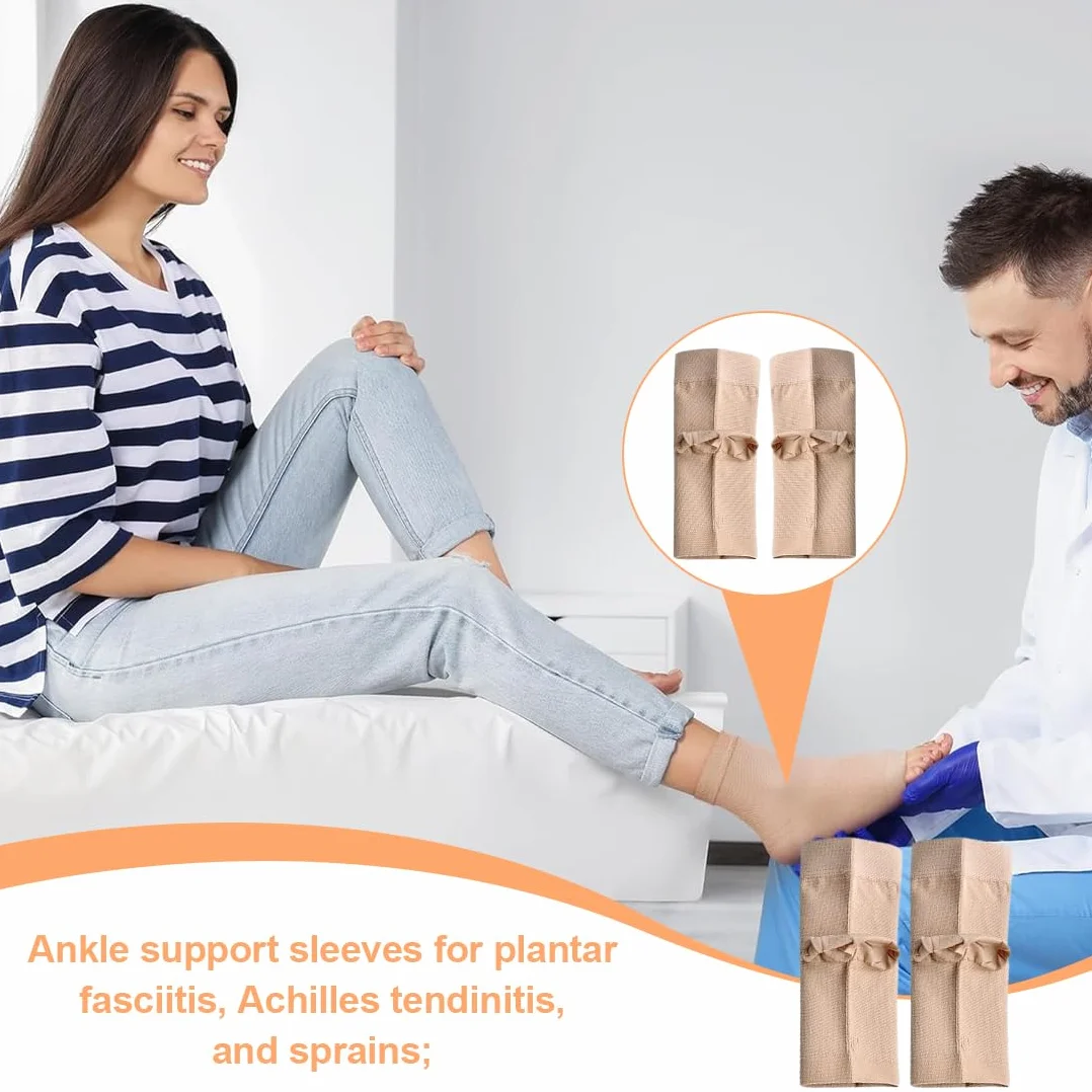 IKOPFLN 1 paio di calzini imbottiti per pattinaggio su ghiaccio con cuscinetto in gel protezione per le caviglie protezione per le caviglie per hockey skate elastiche per stivali sport, corsa