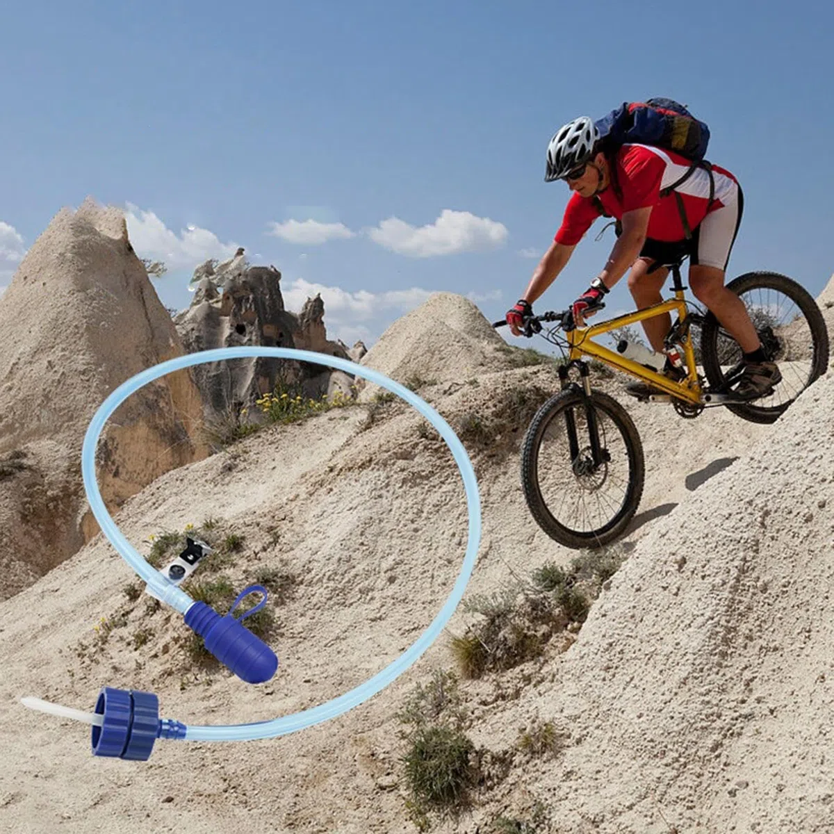 Generico Tubo per idratazione, Kit Adattatore per Bottiglia d'Acqua Converttube - Tubo Flessibile per Kit di idratazione,di Tubi per Bevande idratanti per Uso Alimentare per Il Ciclismo