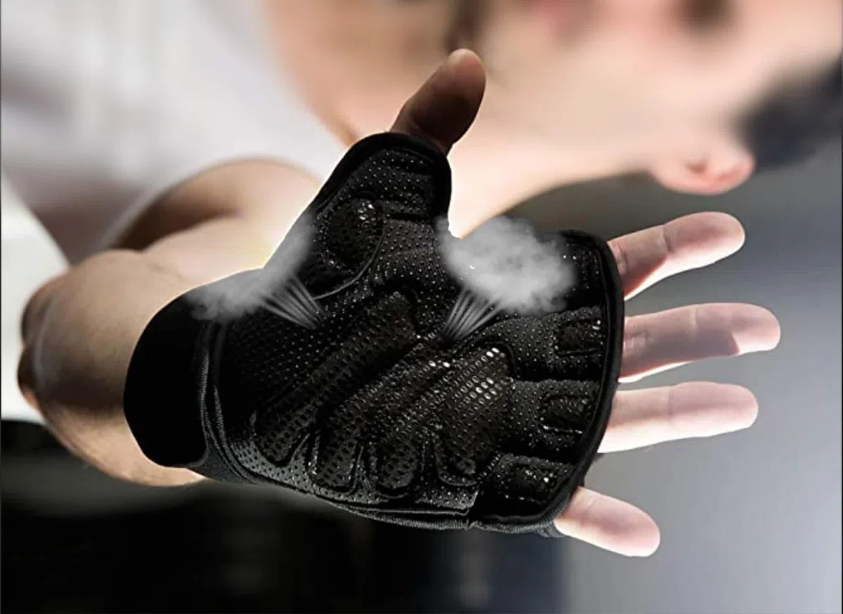 Guanti Palestra Uomo Donna Traspiranti Antiscivolo con Polsiere Guanti Calisthenics Paracalli Crossfit Sollevamento Pesi Fitness Guanti Crossfit Paracalli (Medium)
