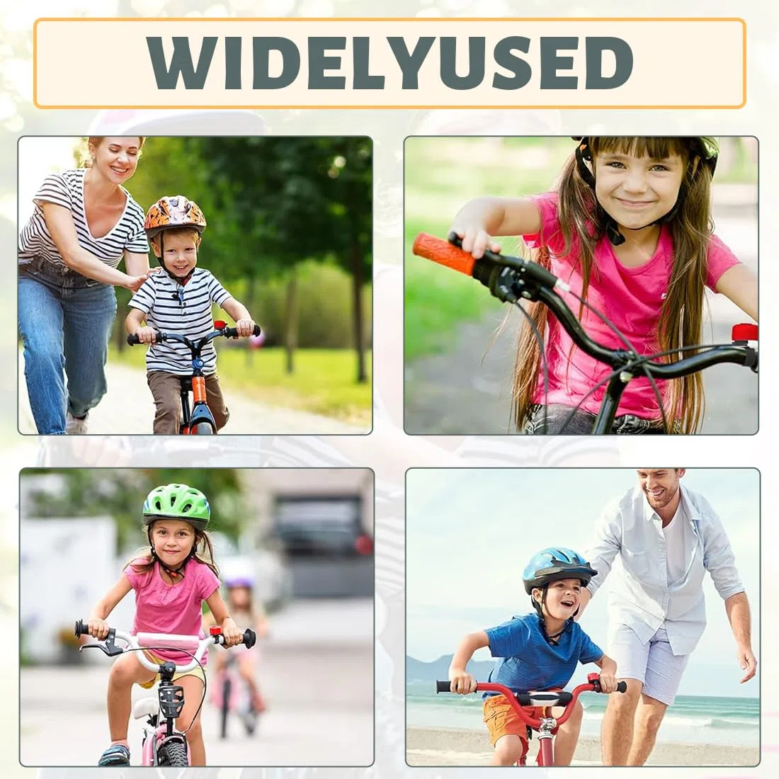 2 Pezzi Campanello Bici Bambino Campanello Bicicletta Per Bicicletta Mountain Bike Campanello Per Bicicletta Accessori Velo Per Bambini Ragazzi Ragazze (Fragola + Cuore)