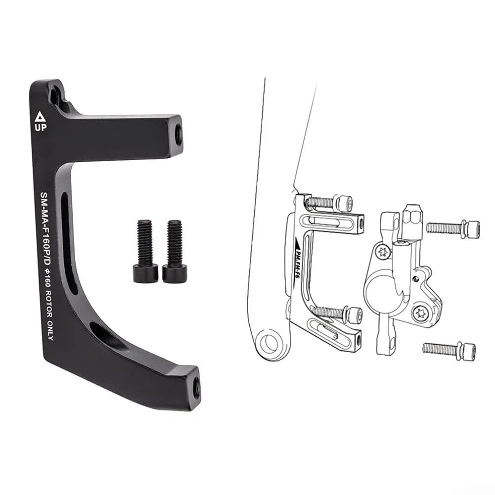 F140/F160/R140MM Flat Mount To Post Mount Bike Adattatore pinza freno a disco in lega di alluminio adattatore per freno a disco da 140 mm 160 mm (anteriore 160 mm)