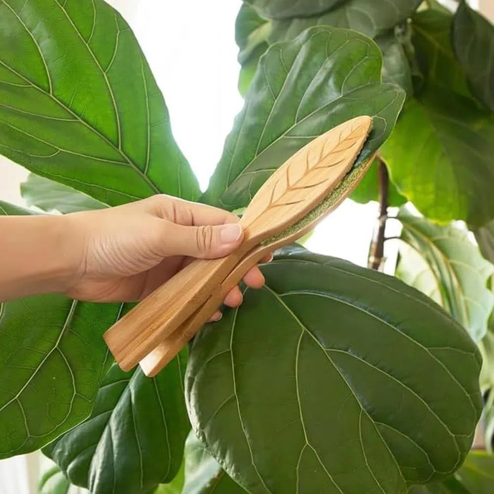 Shirene Pinze per La Pulizia delle Foglie,Spazzole per Pulire Piante Naturali Spolverino Riutilizzabile per la Cura delle Piante per Una Delicata Rimozione della Polvere e Una Pulizia Domestica