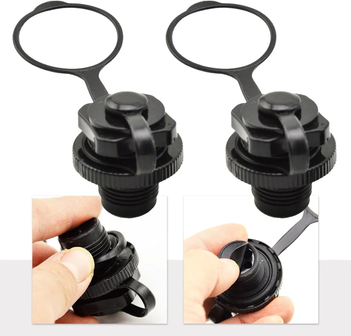 2 tappi di ricambio per valvole dell'aria gonfiabili per barca, 0ne-way, tappi di ricambio per gommoni, gommoni, gommoni, kayak, piscine, barche (22 mm)