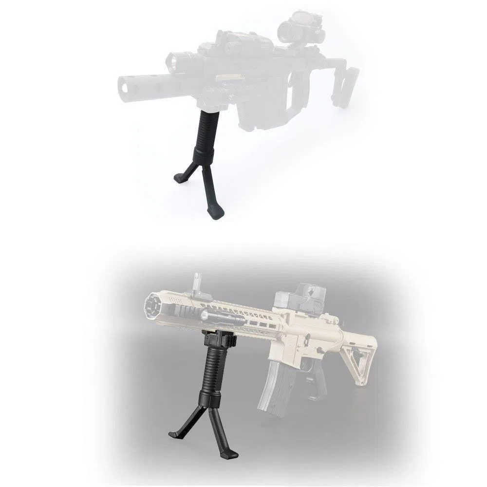 OTraki Bipiede con Impugnatura Forma a Y Vertical Foregrip Retrattile Si Estende da 16 a 22 cm Bipod Si Piega e Si Chiude