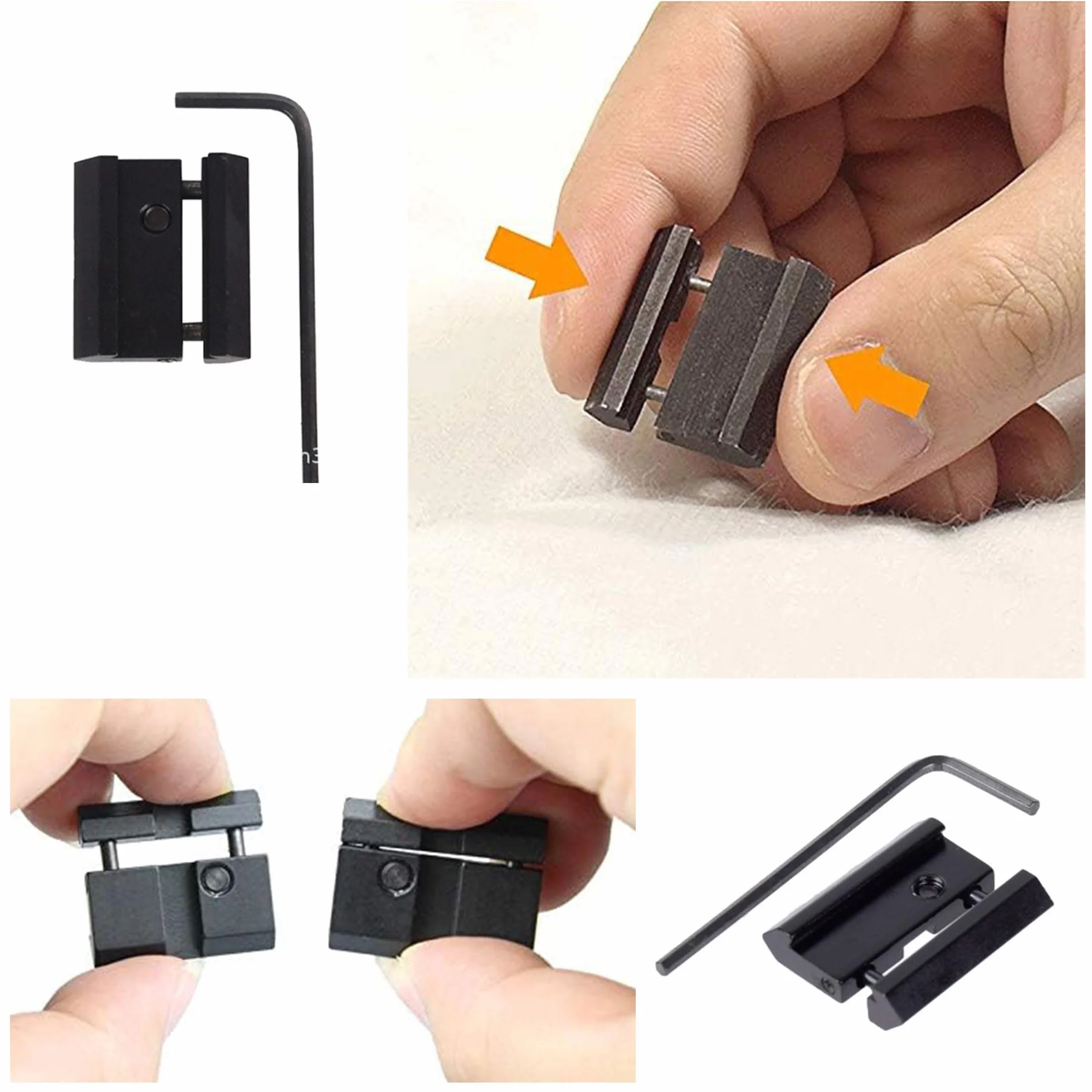 2 pezzi military coda di rondine a guida Picatinny da 11 mm a 22 mm, adattatore in alluminio 22 mm, pistola per fucile