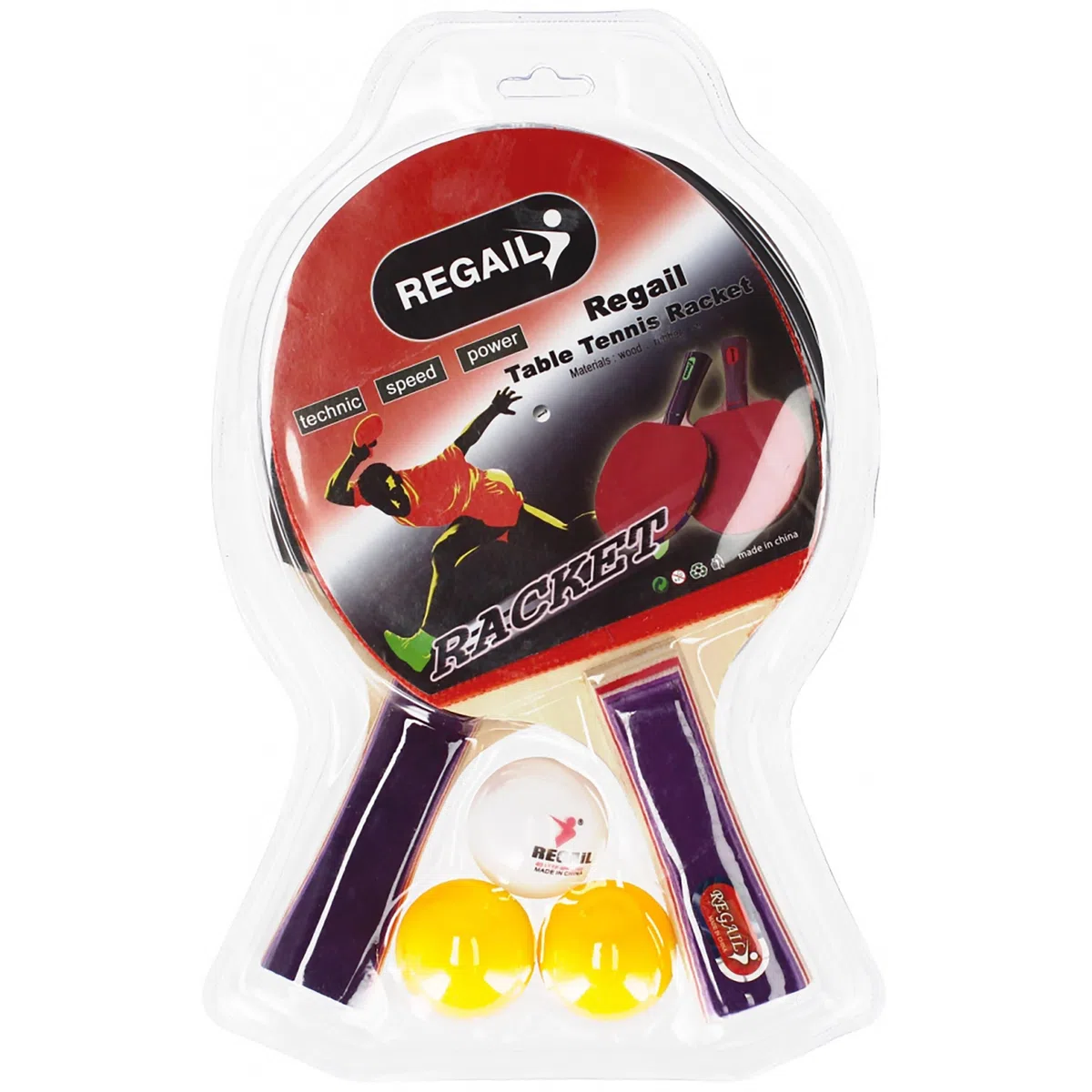 Racchette da ping-pong con palline 2 pz. MEGA CREATIVE