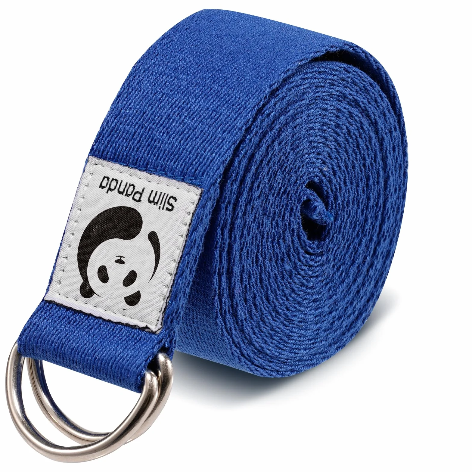 Slim Panda Cinghia Yoga In Cotone, Stretching Cintura Yoga Yoga Attrezzi per Fitness, Fascia Elastica Esercizi con Fibbia Scorrevole in Metallo per Principianti e Avanzati, Diversi Colori (180/250cm)