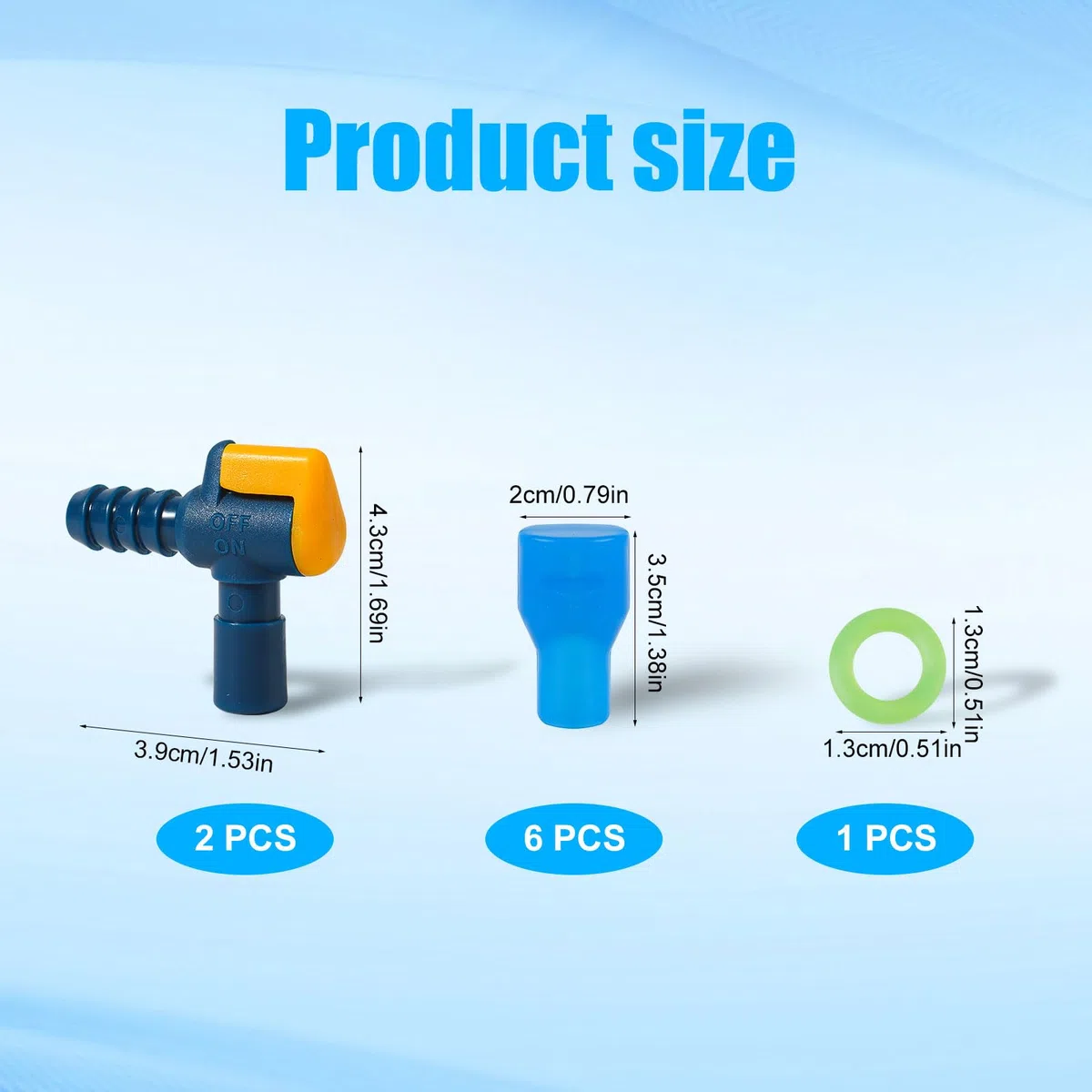 6 Pezzi Valvola di Ricambio per Camelbak, Boccaglio per Pacchetto di Idratazione con 2 Connettori per Tubo Angolato e O-ring Parti di Ricambio per Camelbak Zaino Serbatoio Dell'Acqua