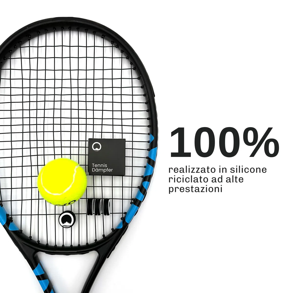 Otaro antivibrazione Tennis per Racchette da Tennis – 4 Pezzi – 100% Riciclato – Ammortizzatore di Vibrazione Come Accessorio da Tennis