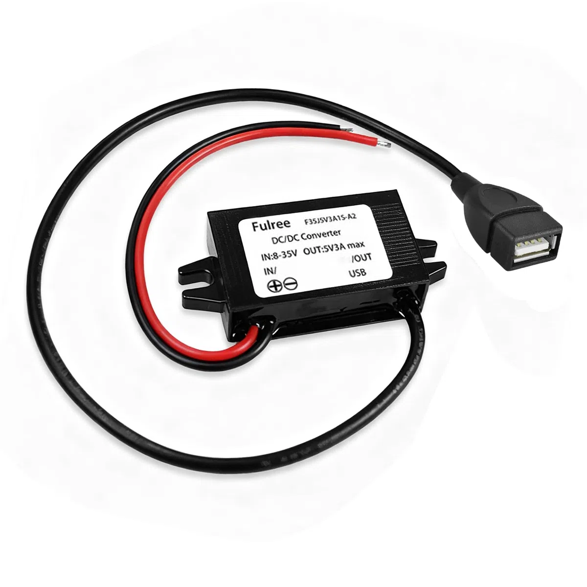 Convertitore 12V a 5V USB Doppia Uscita 3A, Adattatore DC Step Down 15W per Auto Moto Barca, Regolatore di Tensione Impermeabile, Caricatore USB 12V per Telefono GPS Fotocamera MP3 MP4 Navigatore