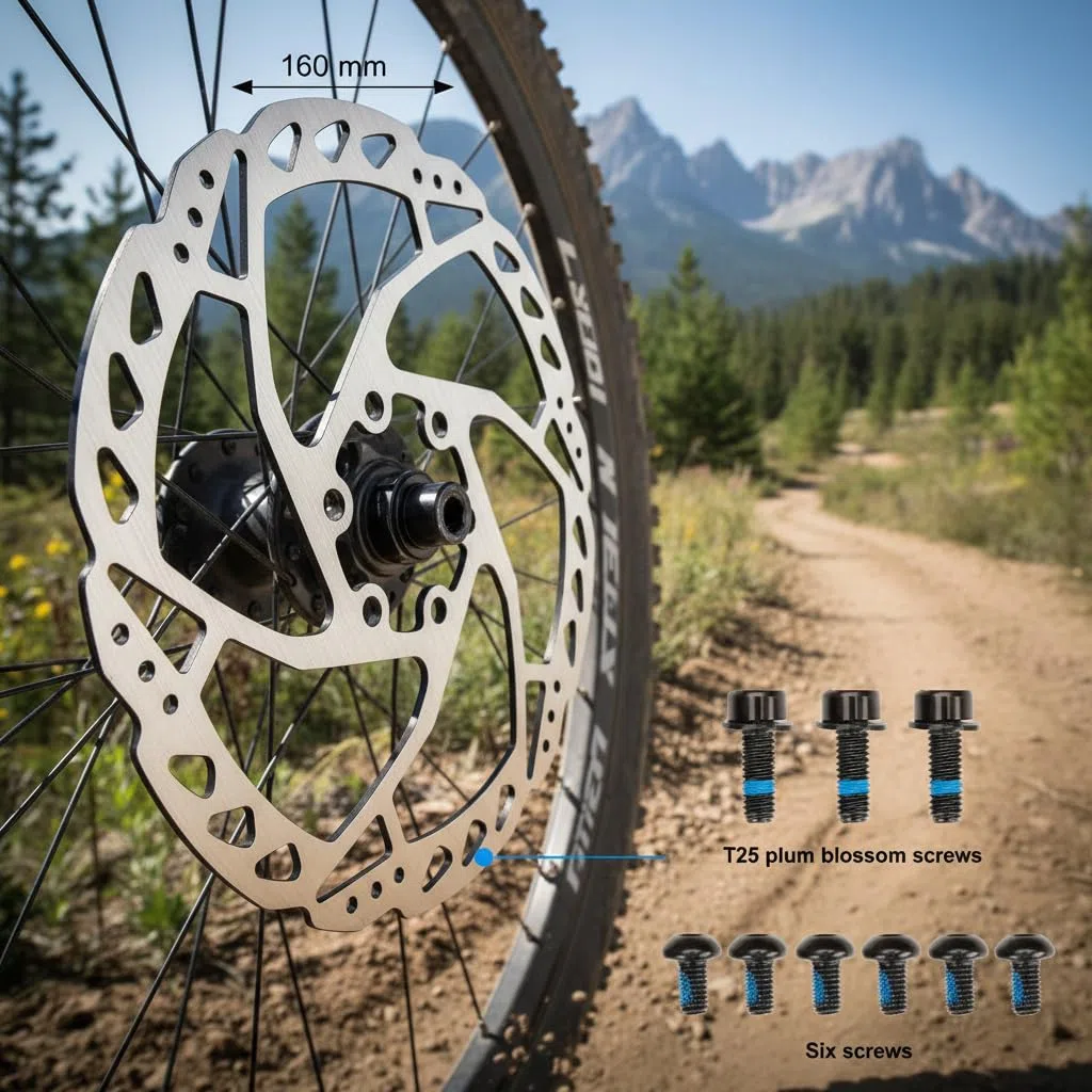 Kit rotore freno a disco per bicicletta, dischi freno a disco da 180 mm con bulloni da 12 L. Adatto a molte marche di pinze freno a disco e abbinamenti per MTB,