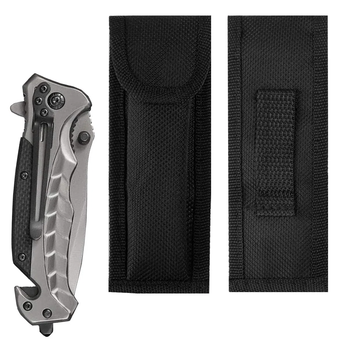 2 pz cintura coltello custodia custodia in nylon Oxford panno guaina coltello pieghevole adatto per uso esterno fino a 13 cm di lunghezza