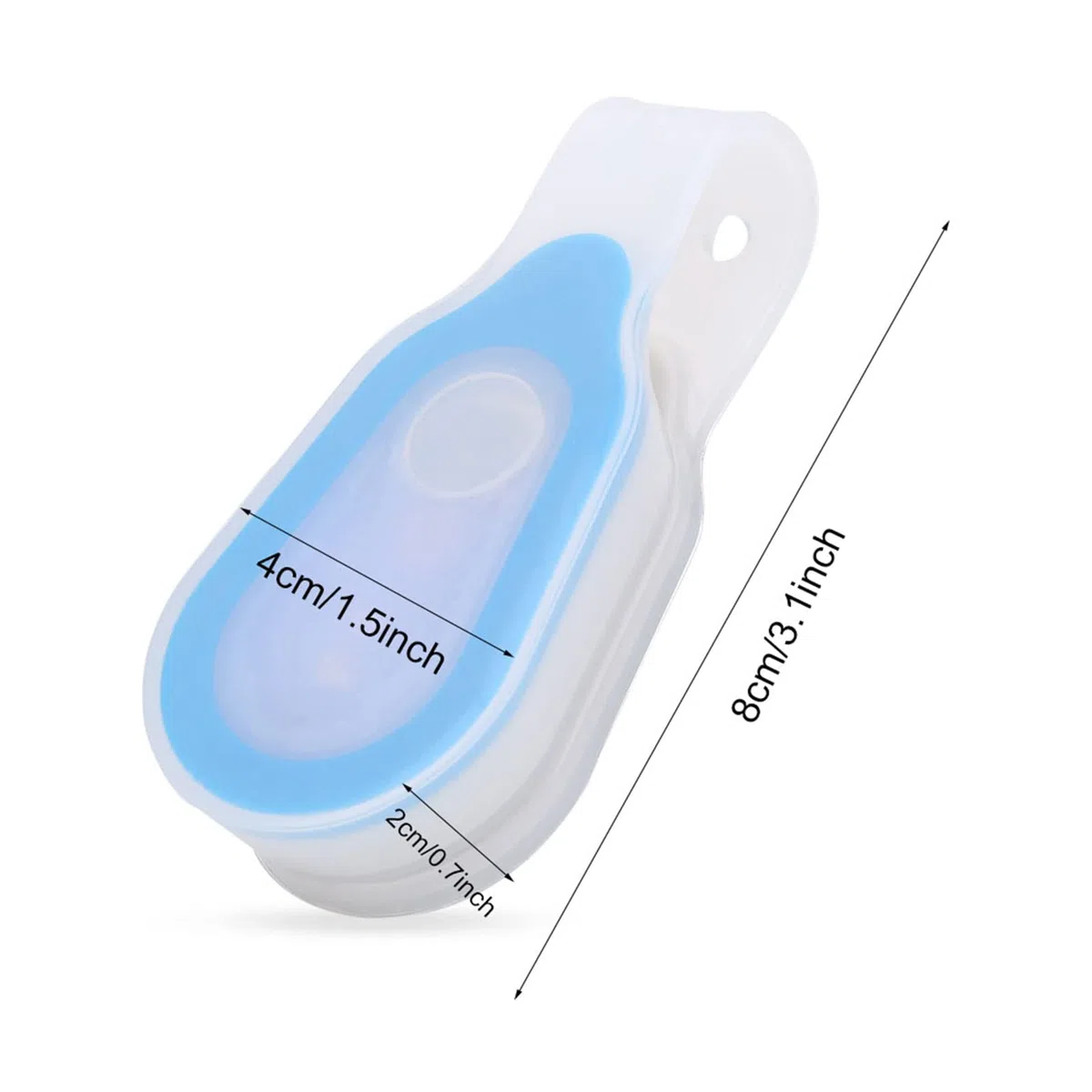 Luce da corsa, Mini luce notturna a LED portatile da esterno impermeabile Lampada da corsa con clip in silicone per cam, escursionismo, camminata con il cane, corsa, arrampicata (Blau)