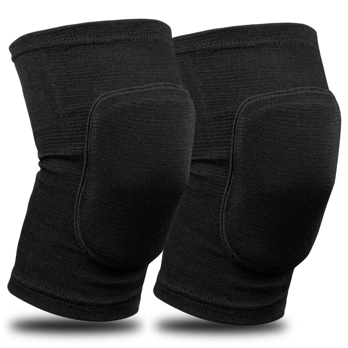 Ginocchiere Protettive Sportive Nero, 1 Paio Supporto Elastico per Ginocchio Antiscivolo, Ginocchiera Sportiva in Spugna Unisex per MTB, Pallavolo, Danza, Snowboard, Skateboard
