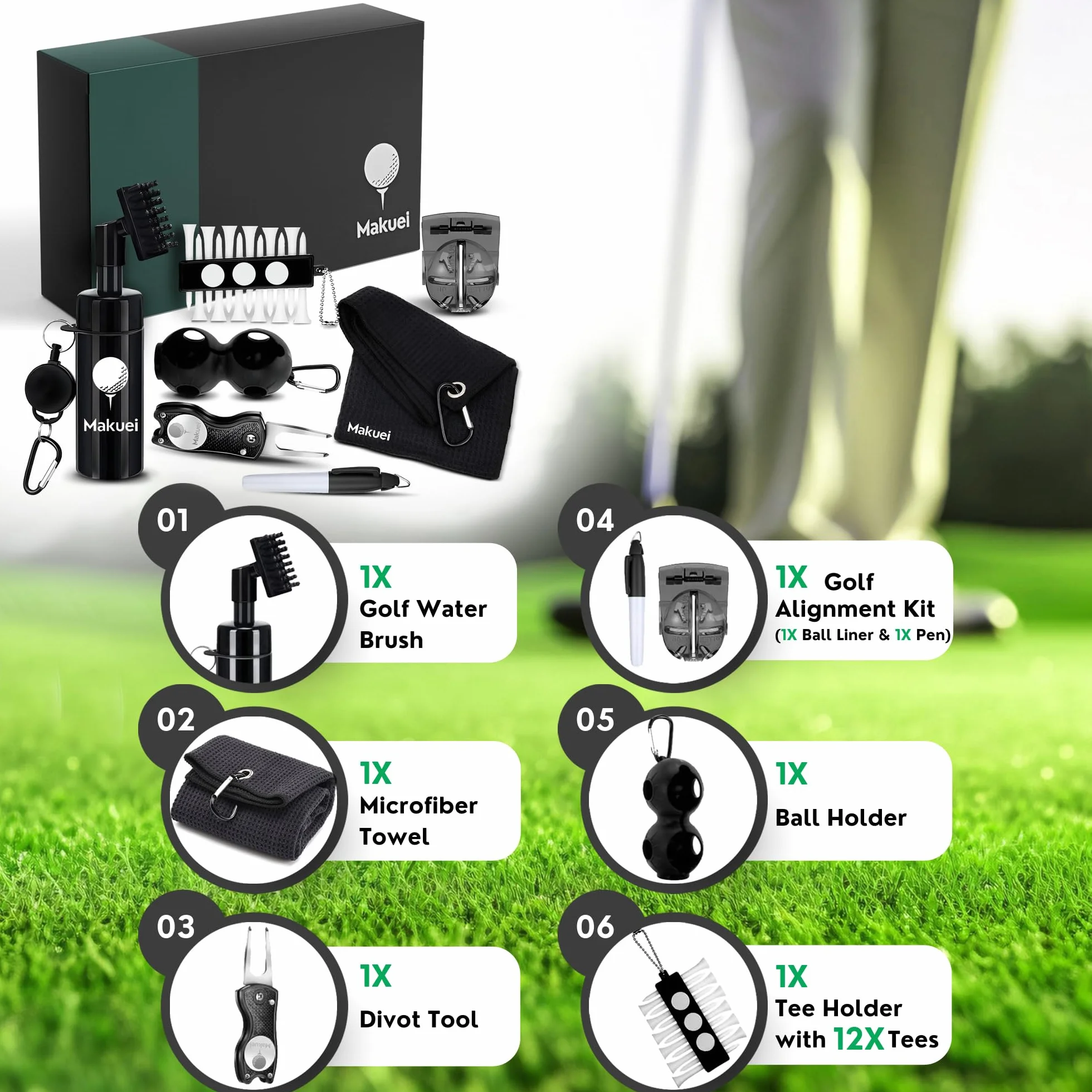 Accessori da Golf Makuei 6 Strumenti durevoli per Uomini e Donne