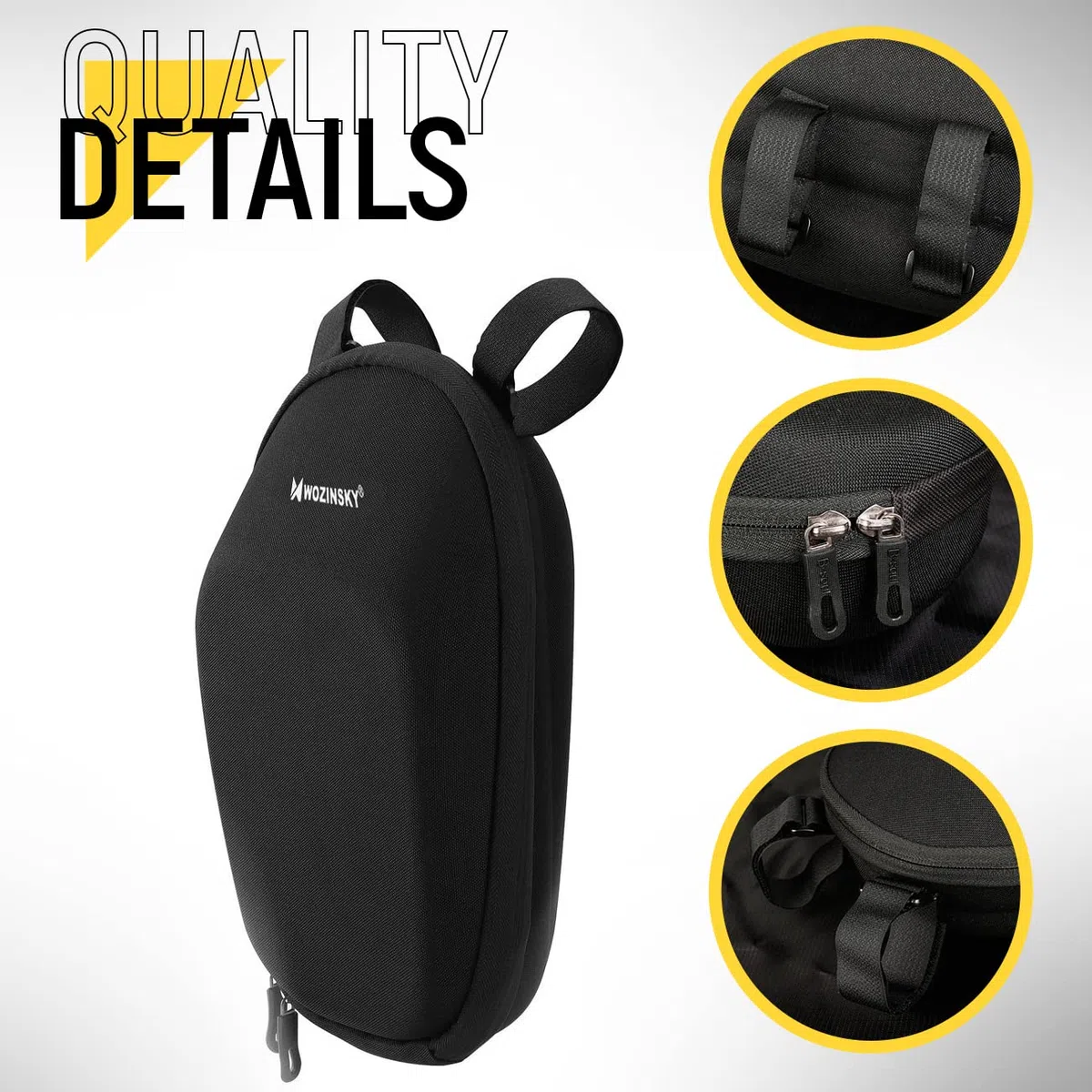 WOZINSKY Borsa da manubrio anteriore monopattino impermeabile e facile da fissare prattica capiente bauletto portaoggetti comodo viaggio Xiaomi MI Mijia M365 Sedway Ninebot E ES1/ES2/ES3/ES4 6L
