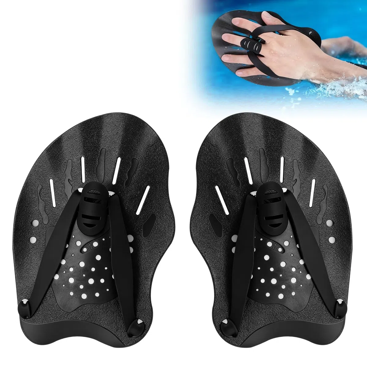 1 PaioPalette Nuoto Piscina, Pinne Nuoto Piscina, Palette per il Nuotos, Palette per Nuotatori, Dispositivo di Allenamento Accessori