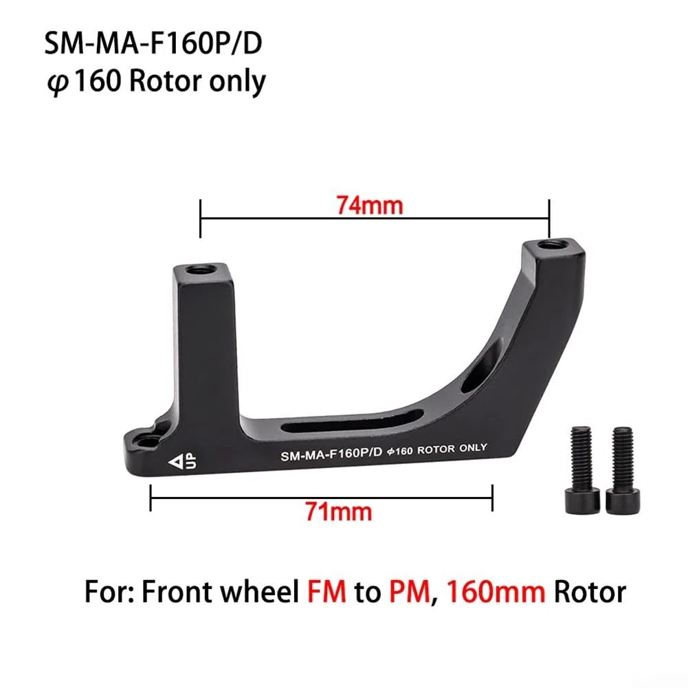 F140/F160/R140MM Flat Mount To Post Mount Bike Adattatore pinza freno a disco in lega di alluminio adattatore per freno a disco da 140 mm 160 mm (anteriore 160 mm)