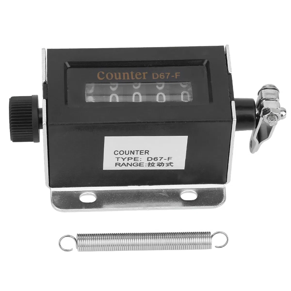 Akozon - Contatore manuale D67-F a 5 cifre, contatore meccanico, resettabile, manuale di corse