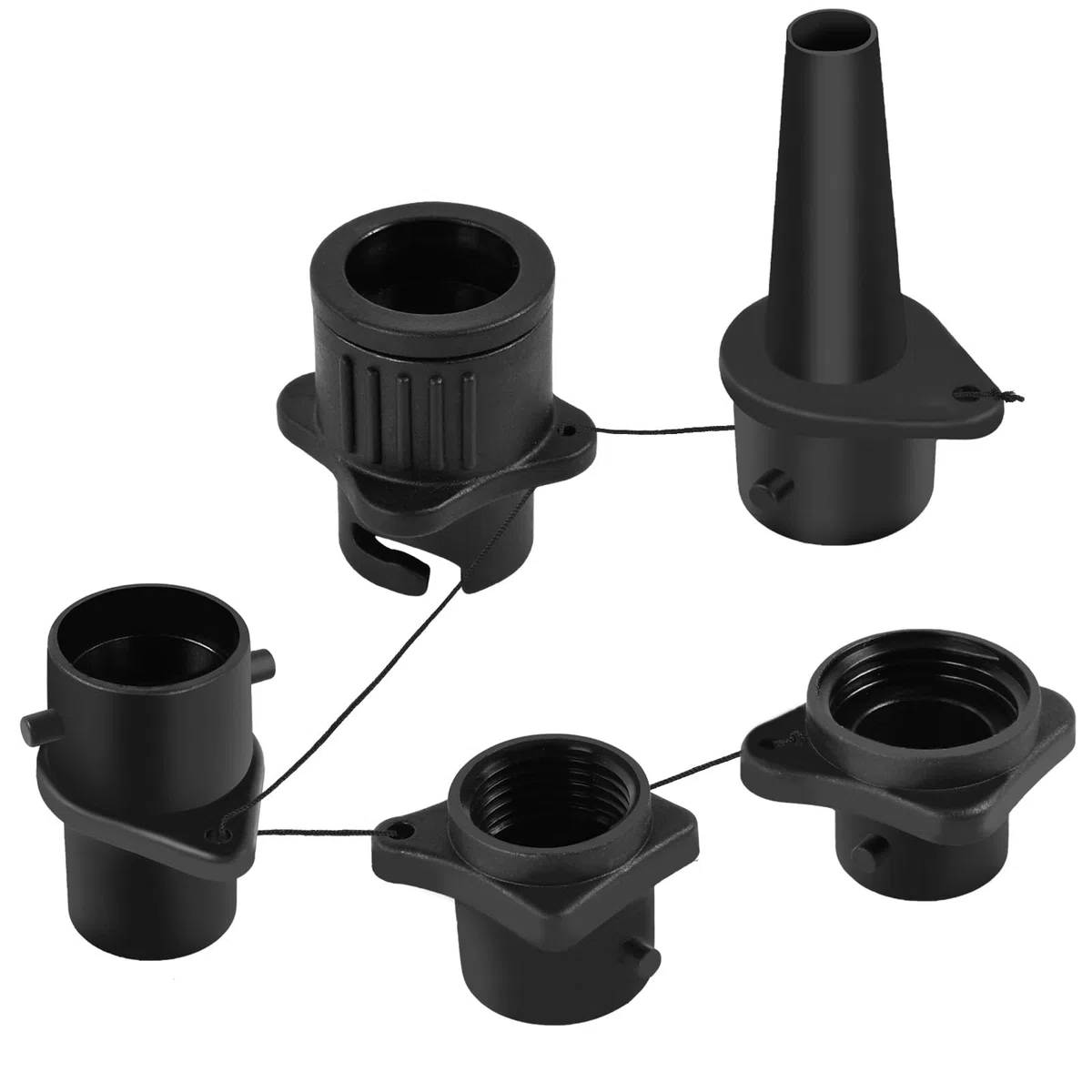 Adattatore Pompa Gonfiabile, Adattatore per Kayak con 4 Ugelli Valvola Aria, Adattatore per Pompa Paddle Board Multifunzione, Adattatore Pompa Sup per Gommoni, Stand Up Paddle Board, Letto Gonfiabile