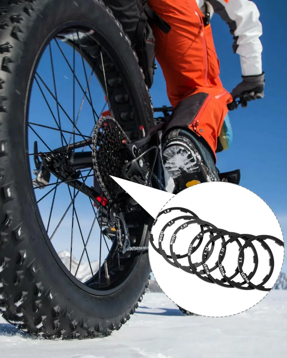 7 PCS Distanziali Pacco Pignoni, Distanziale Bici del della Bici Spacer Guarnizione della Rondella dell'asse Movimento Centrale della Bicicletta,rondelle per ruota libera della bicicletta