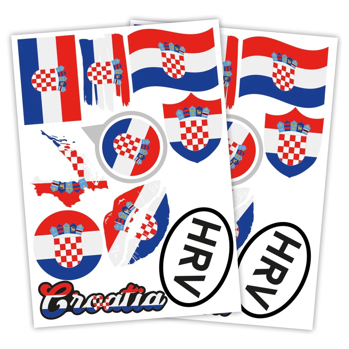 Finest Folia - Set di 2 adesivi DIN A4 con bandiere dei Paesi, adesivi a forma di bandiera per auto, moto, adesivi per bandiere dei Paesi, bandiere autoadesive, resistenti agli agenti atmosferici R217