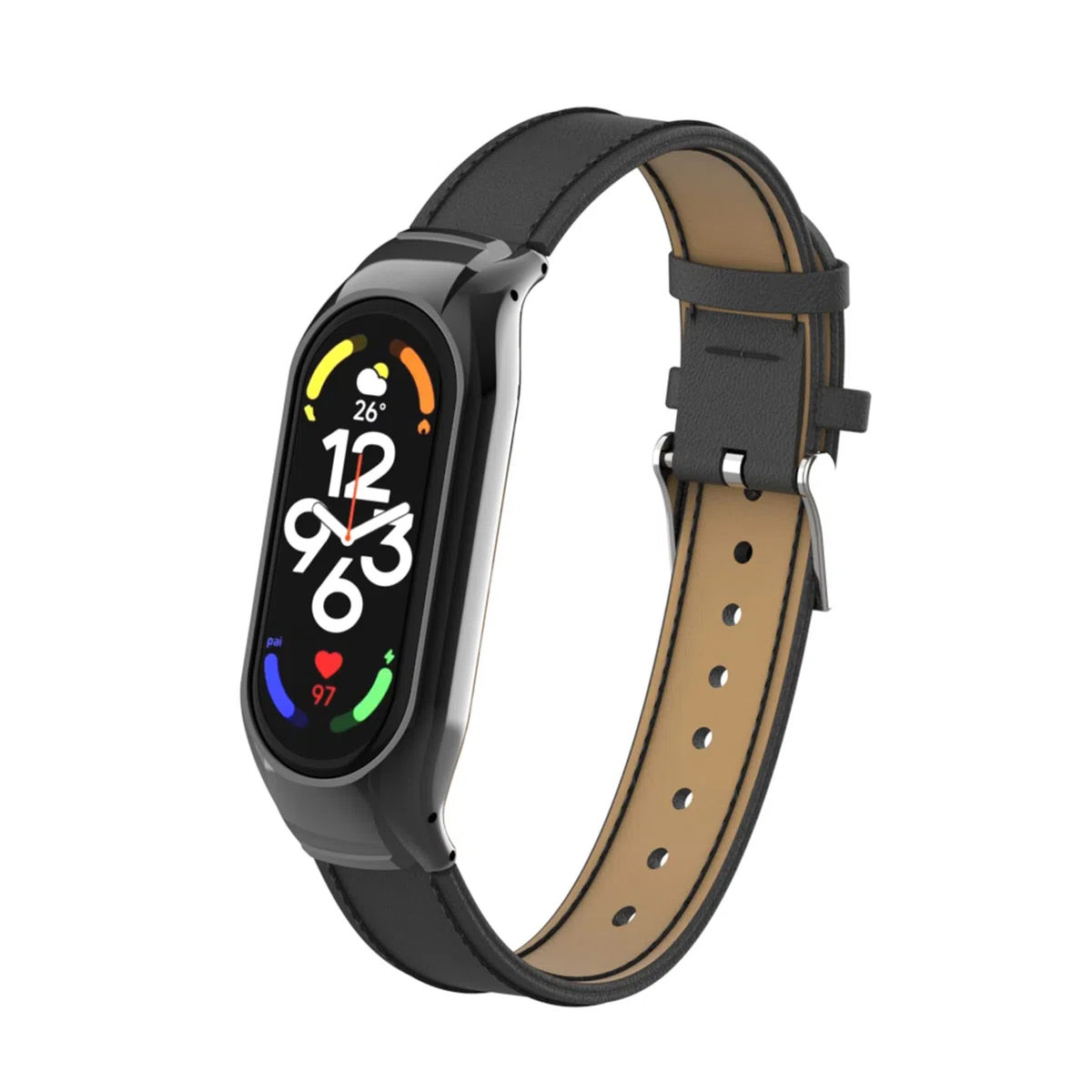 BDIG Cinturino Compatibile con Xiaomi Mi Band 7, Cinturini Pelle Mi band 7 Braccialetto di Ricambio Regolabile Wristband Cinturini Cuoio per Xiaomi Mi Smart Band 7