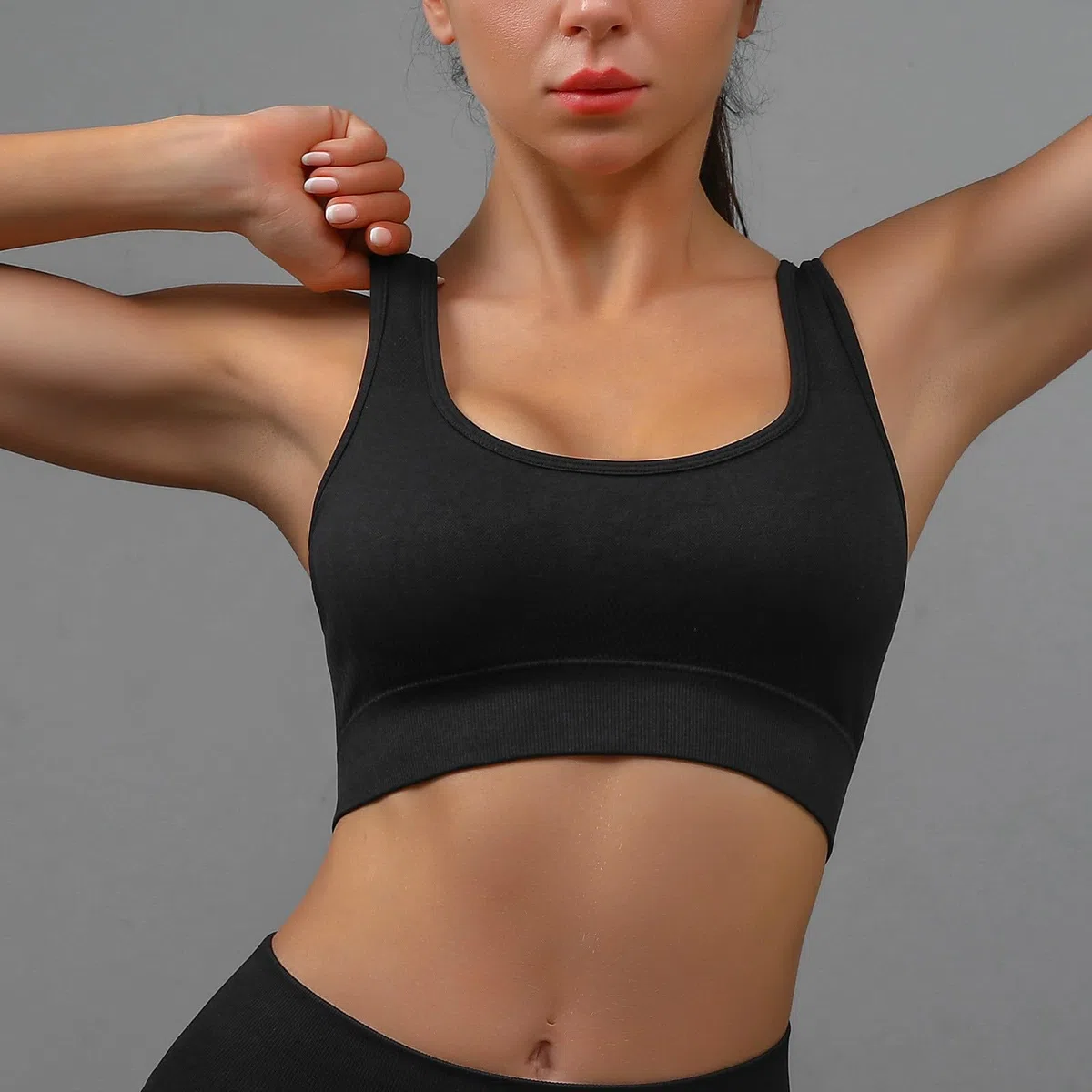 Reggiseno Sportivo Donna Sostegno forte Reggiseno Cotone Senza Ferretto Contenitivo Elastici Fitness Medi Imbottito Push Up Top Palestra Vestiti A Fascia Supporto Medio Intimo Modellante Trasparente