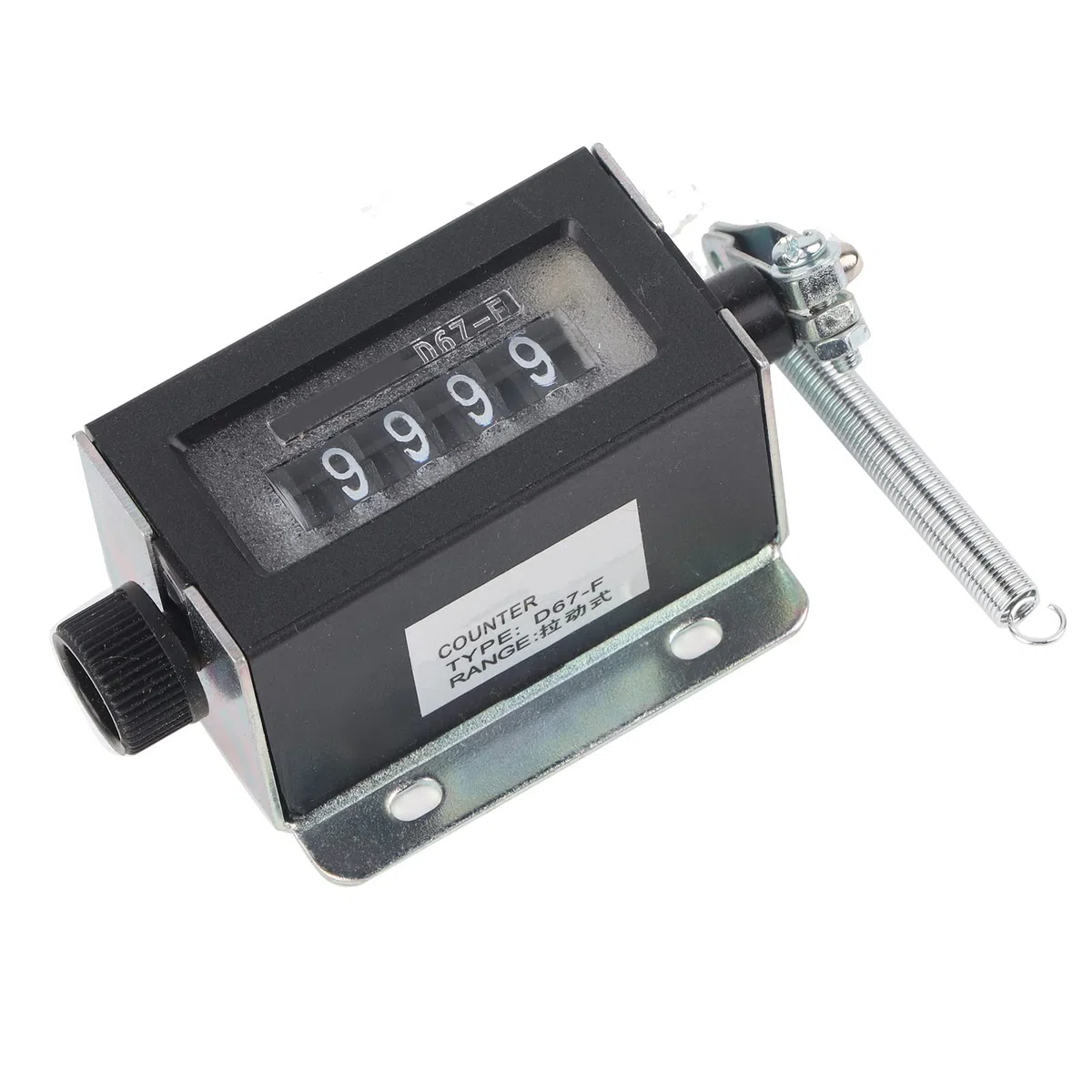 Akozon - Contatore manuale D67-F a 5 cifre, contatore meccanico, resettabile, manuale di corse