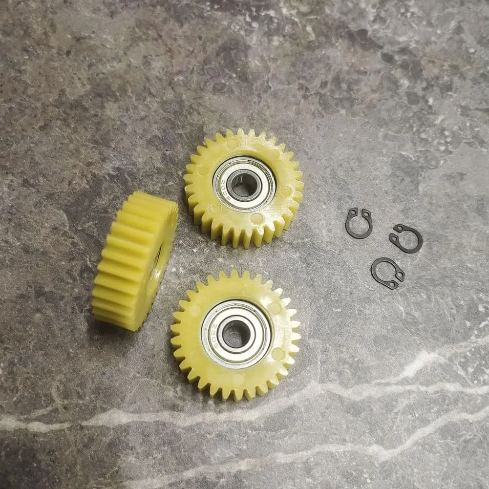 ReachMall 30T Nylon Gear 40mmx12mm ad alta resistenza basso attrito per bici elettrica scooter motore sistema di trasmissione di potenza giallo confezione da 3