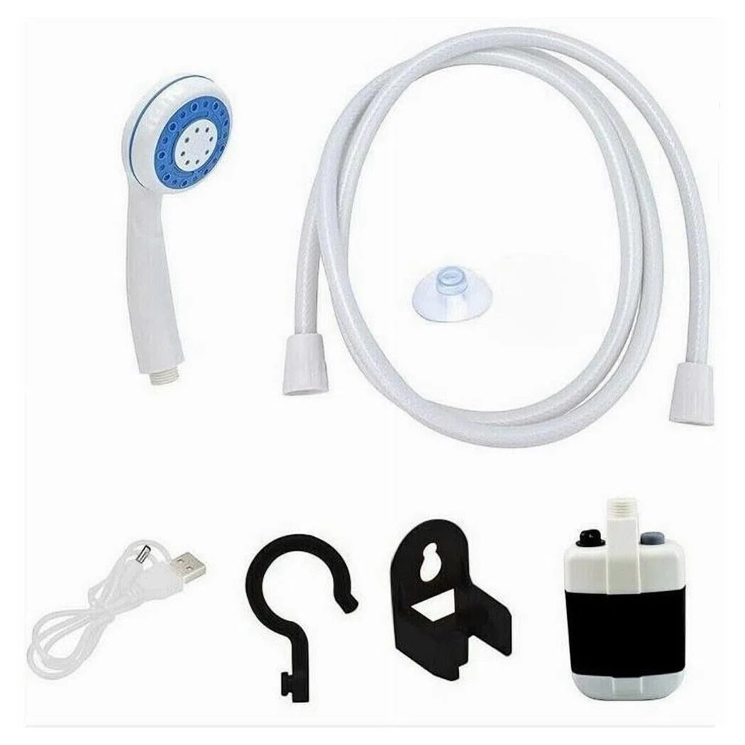 Trade Shop - Doccia Portatile A Batterie Ricaricabile per Camping Barca con Pompa Elettrica -