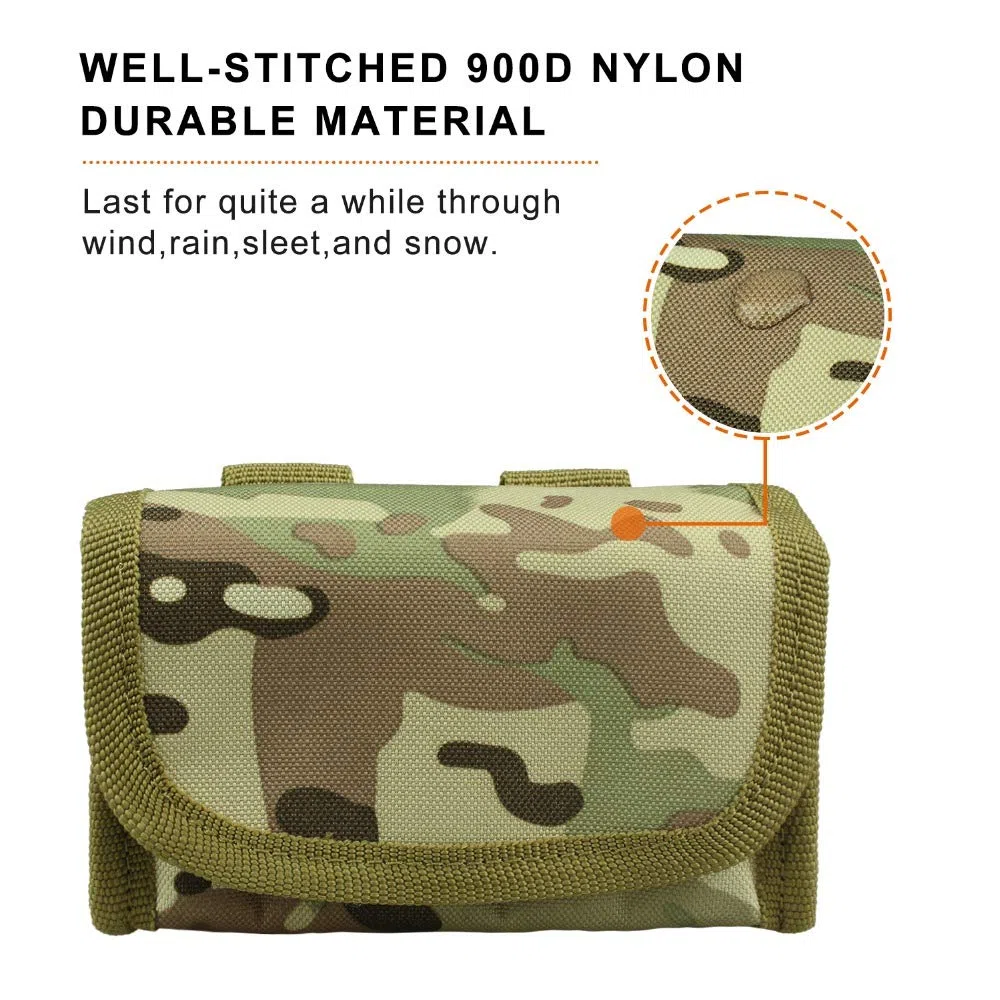 Tactical 10 Colpi shotshell Ricarica Titolare Molle Sacchetto per 12 Gauge/20G Caricatore Munizioni Rotonda Cartuccia Titolare tattico Pouch