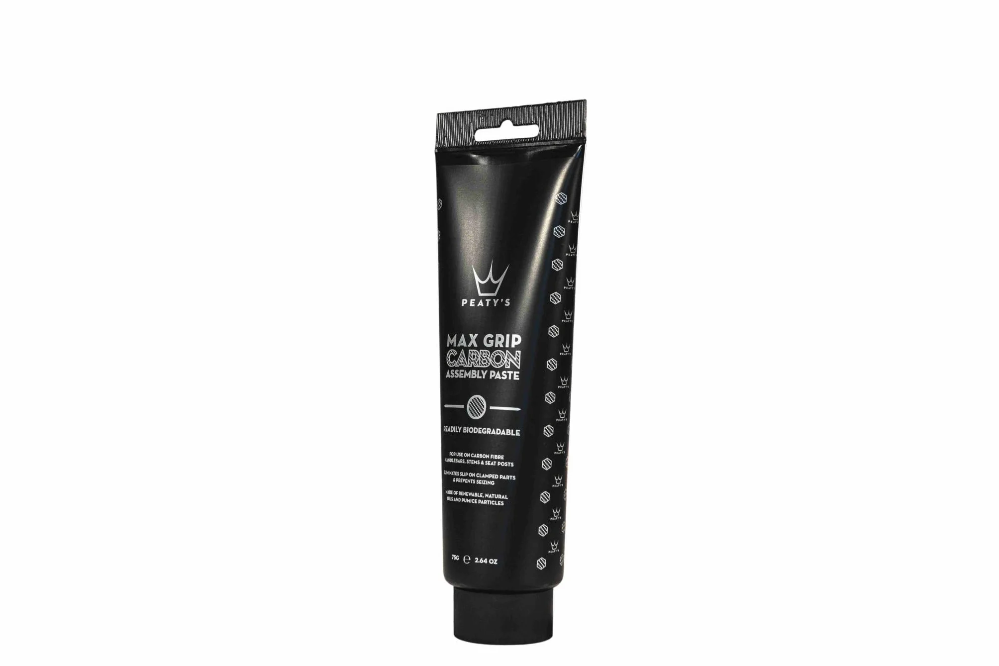 Peaty's Max Grip Pasta per Presa in Carbonio - Grasso per Bici per Componenti in Fibra di Carbonio, Pasta di Montaggio per Manubri, Steli e Reggisella, Formula Sicura e Duratura - 75 g