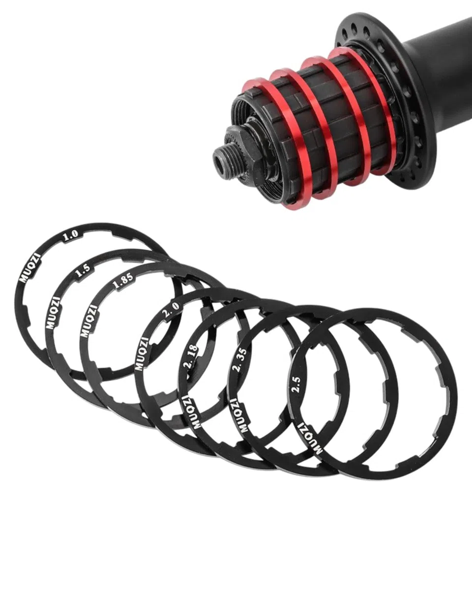 7 PCS Distanziali Pacco Pignoni, Distanziale Bici del della Bici Spacer Guarnizione della Rondella dell'asse Movimento Centrale della Bicicletta,rondelle per ruota libera della bicicletta