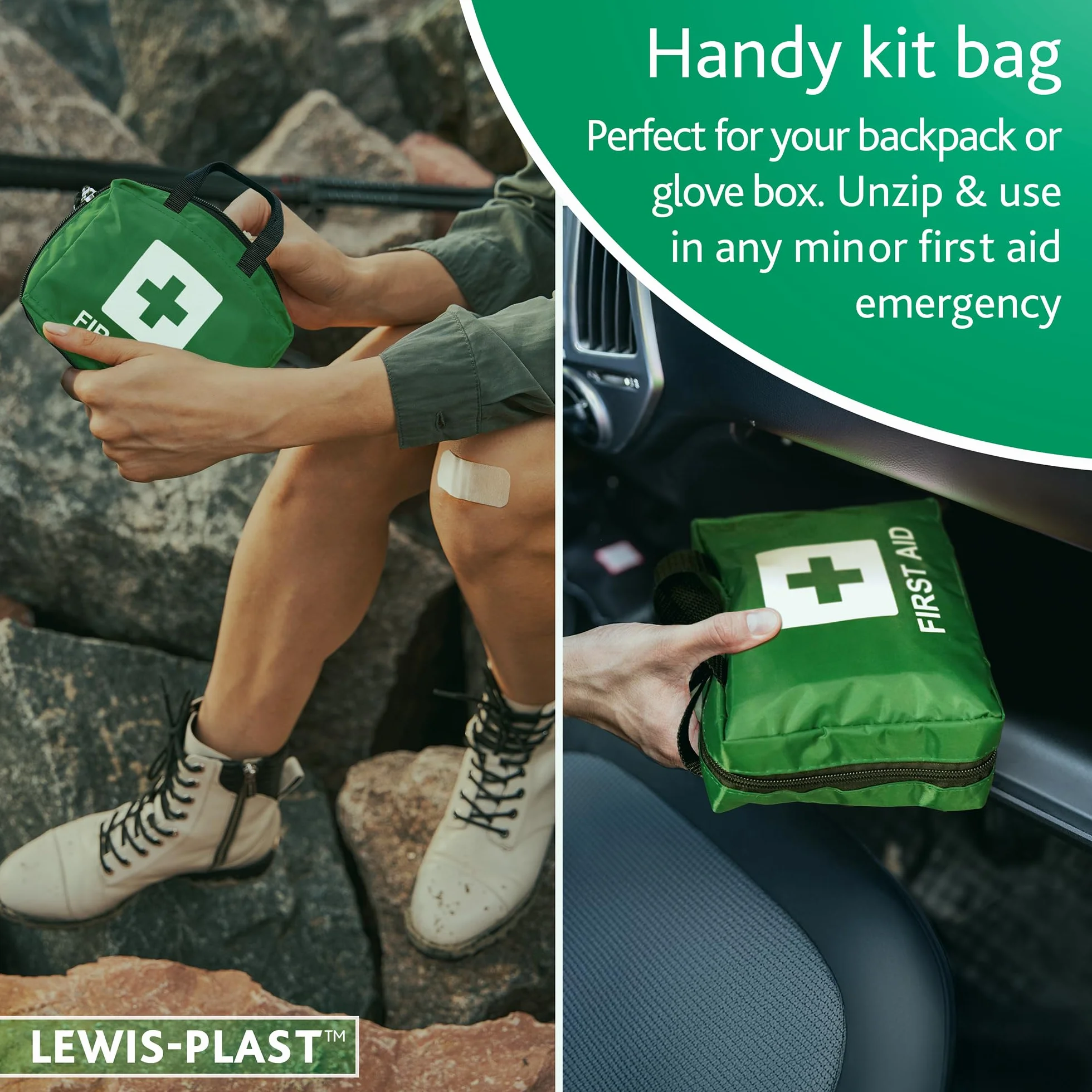 Kit di pronto soccorso premium 90 pezzi LEWIS-PLAST per auto casa lavoro vacanza