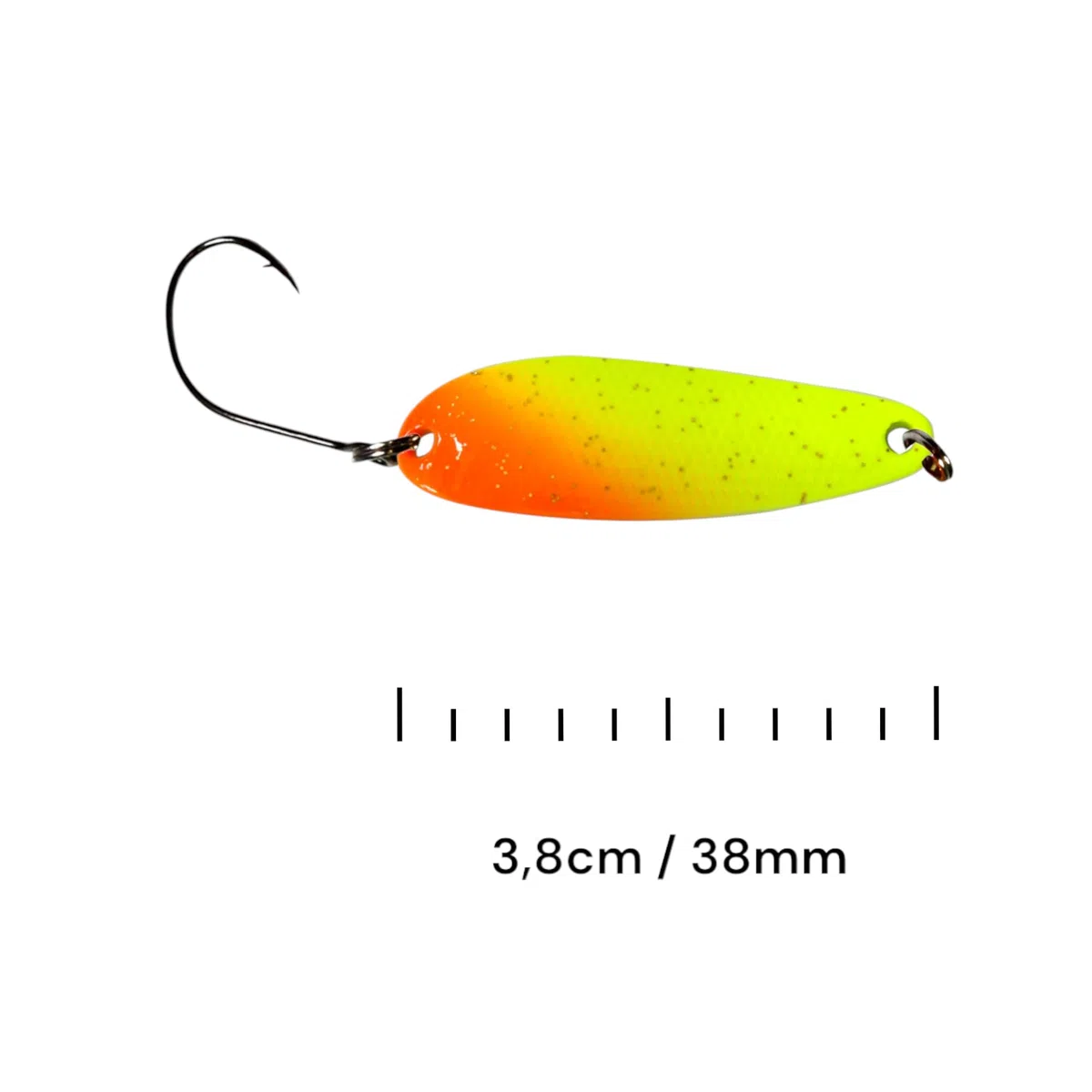 Mini pesce persico e trota Spoon Blaze 3,5 g 38 mm esca per trota e pesce persico con gancio da pesca – freccia per trote e pesci predatori – esche sportive – esche artificiali – wobbler