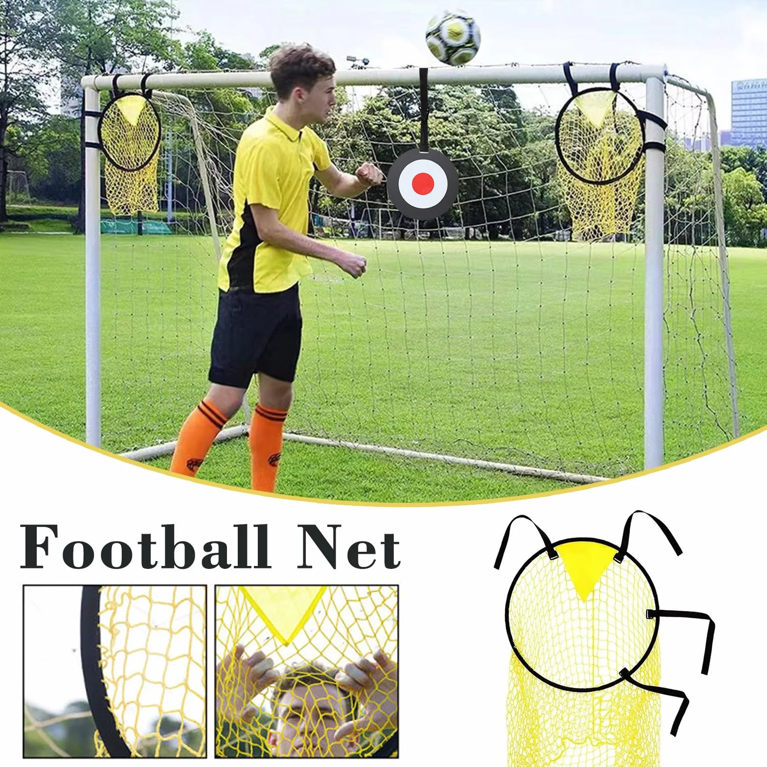 3 accessori per allenamento da calcio, inclusi cancello per cancelli da calcio e cancelli da calcio per giardino, bambini, accessori per l'allenamento del calcio, con bersaglio mobile
